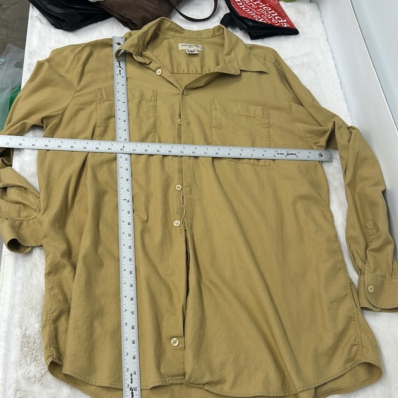 Pronto Uomo Men Dress Shirt Cotton Rayon Blend Tan Gold Color Plus Size 2XT - Picture 7 of 7